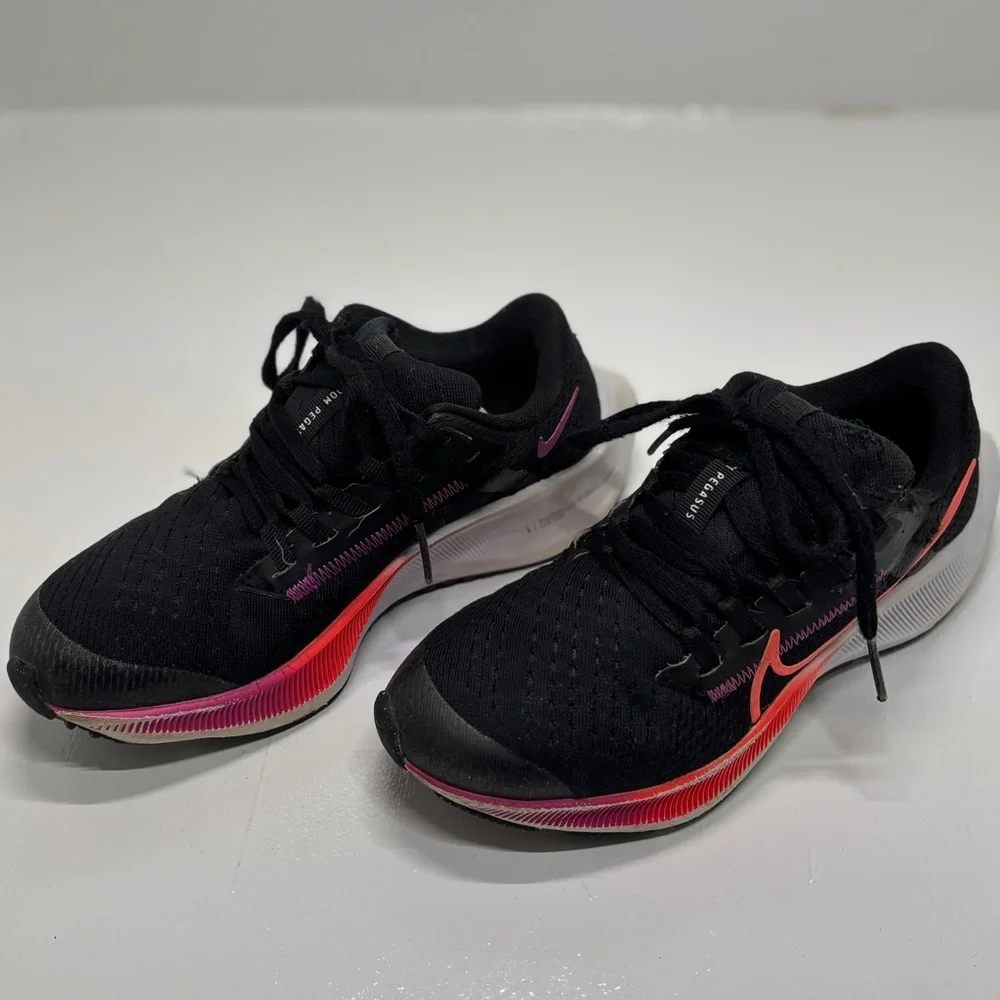Nike Air Zoom Pegasus 38 Black Pink Running Shoes Youth 1.5Y Womens 3 CZ4178-021